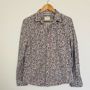 Denim & Flower Red and White Floral Men's Shirt